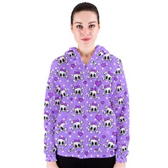 Cute Skulls  Women s Zipper Hoodie by Valentinaart