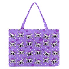 Cute Skulls  Medium Zipper Tote Bag by Valentinaart