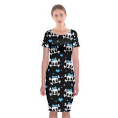 Cute Skulls  Classic Short Sleeve Midi Dress by Valentinaart