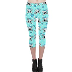 Cute Skull Capri Leggings  by Valentinaart