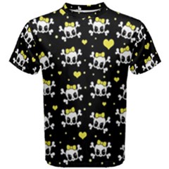 Cute Skull Men s Cotton Tee by Valentinaart