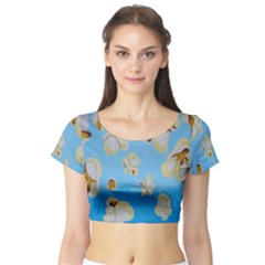 Air Popped Short Sleeve Crop Top (tight Fit)