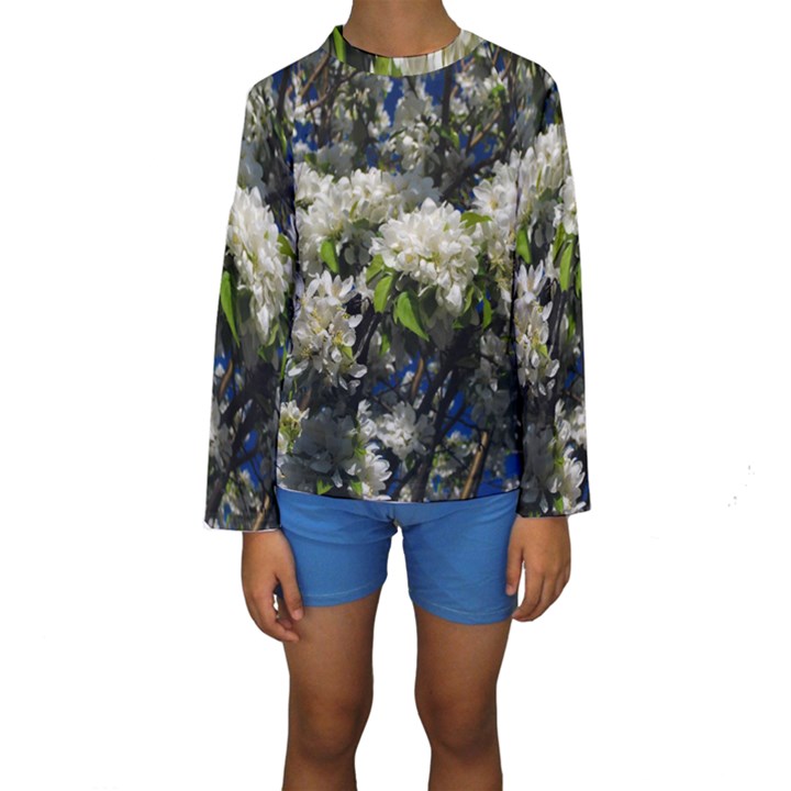 Floral Skies 2 Kids  Long Sleeve Swimwear