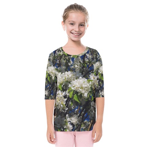 Floral Skies 2 Kids  Quarter Sleeve Raglan Tee by dawnsiegler