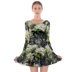 Floral Skies 2 Long Sleeve Skater Dress