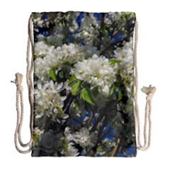 Floral Skies 2 Drawstring Bag (large) by dawnsiegler