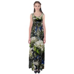 Floral Skies 2 Empire Waist Maxi Dress by dawnsiegler