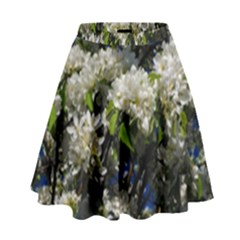 Floral Skies 2 High Waist Skirt by dawnsiegler