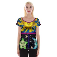 Celestial Skies Women s Cap Sleeve Top