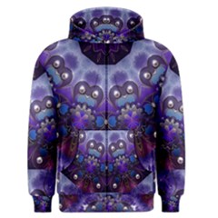 Pearls On Lavender Men s Zipper Hoodie by KirstenStar