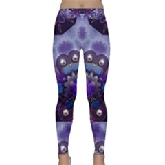 Pearls On Lavender Classic Yoga Leggings by KirstenStar