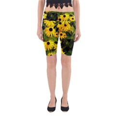 Walking Through Sunshine Yoga Cropped Leggings by dawnsiegler