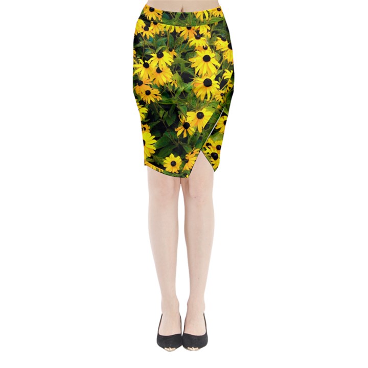 Walking Through Sunshine Midi Wrap Pencil Skirt