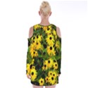 Walking Through Sunshine Velvet Long Sleeve Shoulder Cutout Dress View2