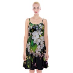 Tree Blossoms Spaghetti Strap Velvet Dress by dawnsiegler