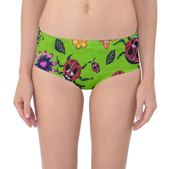 Lucky Ladies Mid-Waist Bikini Bottoms