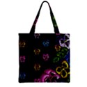 Floral Rhapsody Pt 1 Zipper Grocery Tote Bag View1