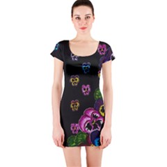 Floral Rhapsody Pt 1 Short Sleeve Bodycon Dress by dawnsiegler