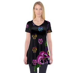 Floral Rhapsody Pt 1 Short Sleeve Tunic  by dawnsiegler