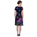 Floral Rhapsody Pt 1 Short Sleeve Front Wrap Dress View2