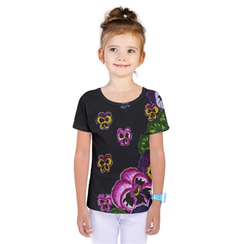 Floral Rhapsody Pt 1 Kids  One Piece Tee by dawnsiegler