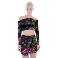 Floral Rhapsody Pt 1 Off Shoulder Top With Skirt Set by dawnsiegler