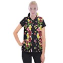 Floral Rhapsody Pt 2 Women s Button Up Puffer Vest View1