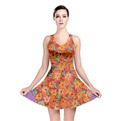 Floral Sphere Reversible Skater Dress by dawnsiegler