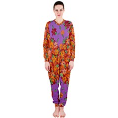 Floral Sphere Onepiece Jumpsuit (ladies)  by dawnsiegler