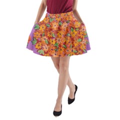 Floral Sphere A-line Pocket Skirt by dawnsiegler