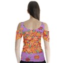 Floral Sphere Butterfly Sleeve Cutout Tee  View2