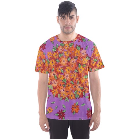 Floral Sphere Men s Sport Mesh Tee by dawnsiegler