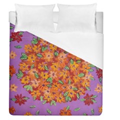 Floral Sphere Duvet Cover (queen Size) by dawnsiegler