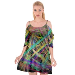 Colorful Laser Lights      Cutout Spaghetti Strap Chiffon Dress by LalyLauraFLM