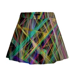 Colorful Laser Lights               Mini Flare Skirt by LalyLauraFLM