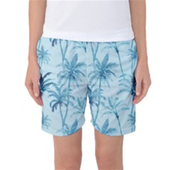 Watercolor Palms Pattern  Women s Basketball Shorts by TastefulDesigns