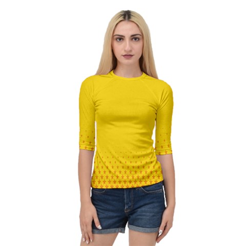 Yellow Star Light Space Quarter Sleeve Tee by Mariart