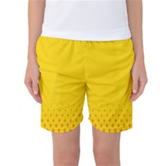 Yellow Star Light Space Women s Basketball Shorts by Mariart