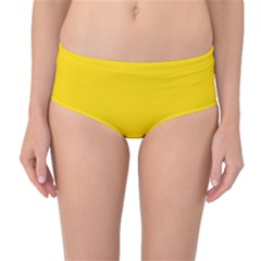 Yellow Star Light Space Mid-waist Bikini Bottoms by Mariart