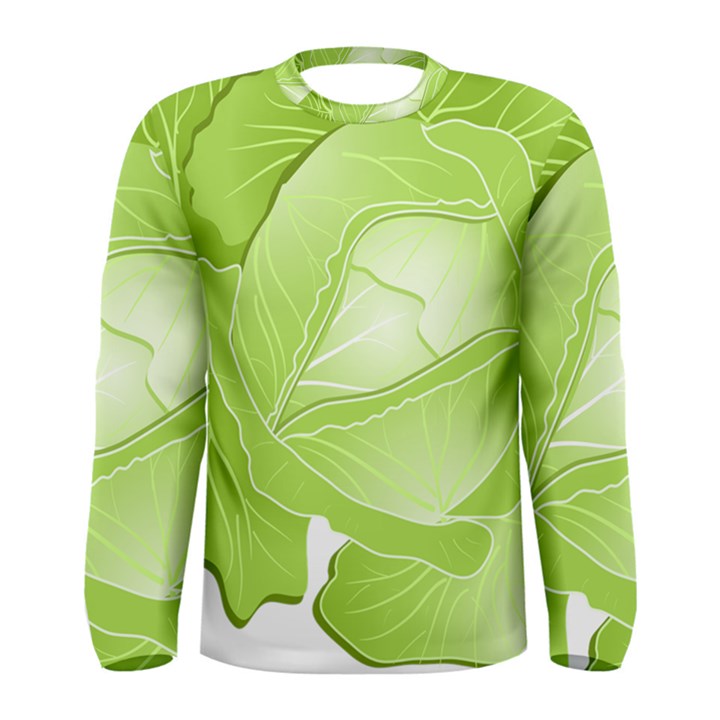 Cabbage Leaf Vegetable Green Men s Long Sleeve Tee