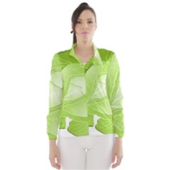 Cabbage Leaf Vegetable Green Wind Breaker (women) by Mariart