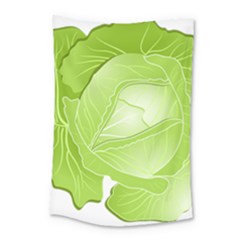 Cabbage Leaf Vegetable Green Small Tapestry by Mariart