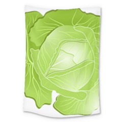 Cabbage Leaf Vegetable Green Large Tapestry by Mariart