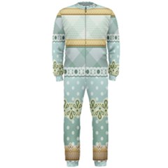 Circle Polka Plaid Triangle Gold Blue Flower Floral Star Onepiece Jumpsuit (men)  by Mariart