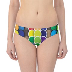 Circle Round Yellow Green Blue Purple Brown Orange Pink Hipster Bikini Bottoms by Mariart