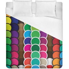 Circle Round Yellow Green Blue Purple Brown Orange Pink Duvet Cover (california King Size) by Mariart