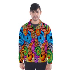 Circle Round Hole Rainbow Wind Breaker (men) by Mariart