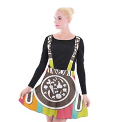 Dinerplate Tablemaner Food Fok Knife Suspender Skater Skirt by Mariart