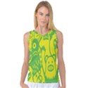 Easter Monster Sinister Happy Green Yellow Magic Rock Women s Basketball Tank Top View1