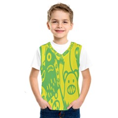 Easter Monster Sinister Happy Green Yellow Magic Rock Kids  Sportswear by Mariart